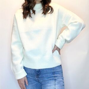 Cream mock neck sweater